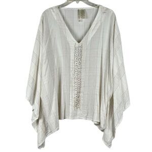 Forgotten Grace Beaded Poncho Blouse XL/XXL